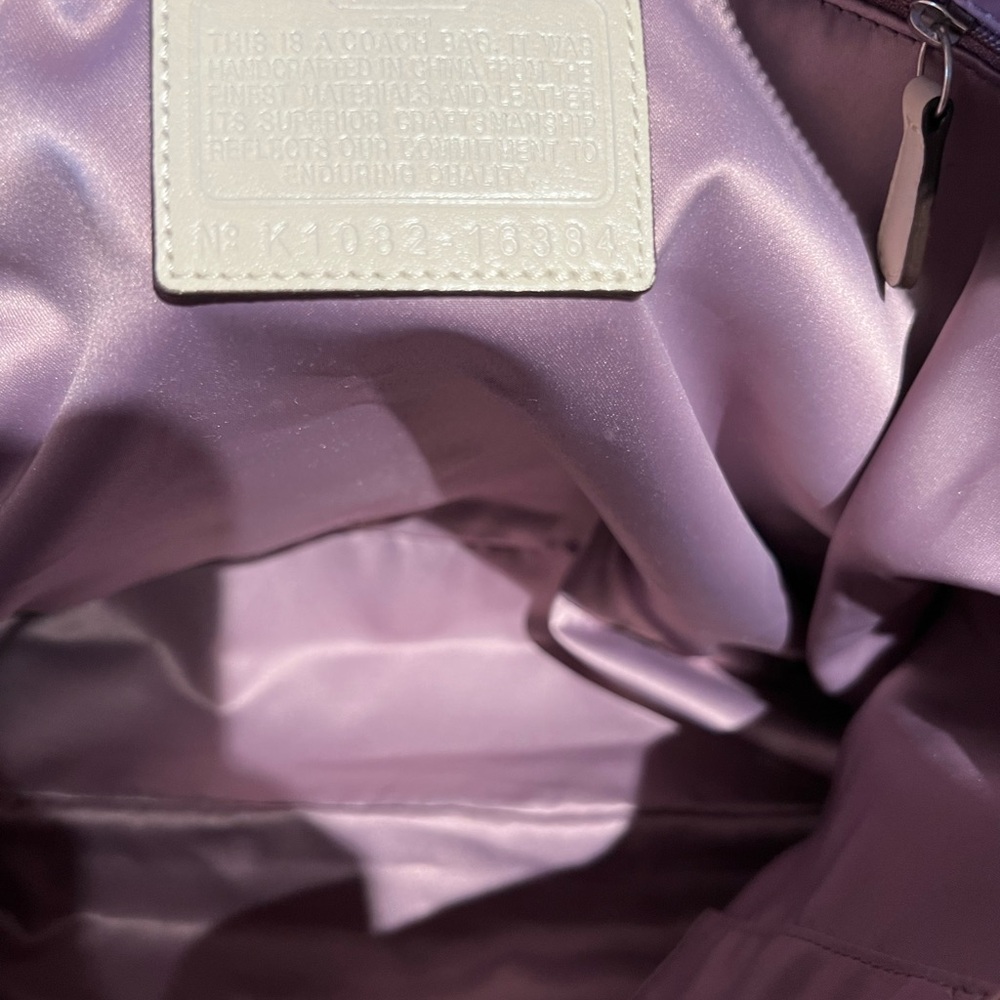 Coach Signature Floral Appliqué Madison Sophia satchel in Light Gray - Picture 11 of 12